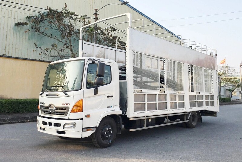 Xe lồng 2 tần chở xe ô tô 4 tấn Hino FC