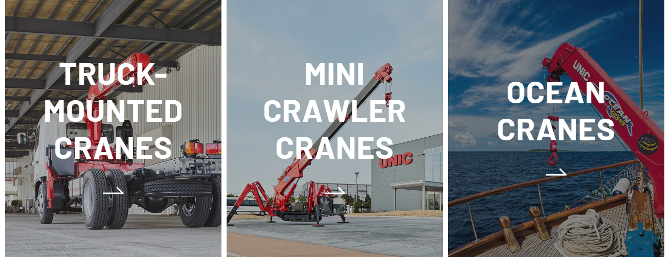 Cẩu Unic lắp trên xe tải và Cẩu chuyên dụng khác Cẩu Unic lắp trên xe tải và Cẩu chuyên dụng khác