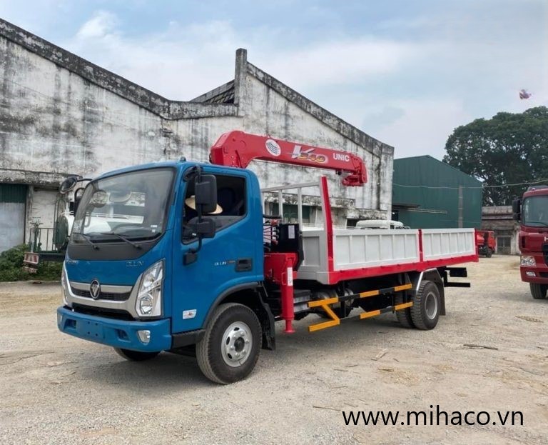xe tải thcao ollin lắp cẩu unic 3 tấn