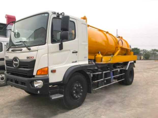 Xe thông cống hút bùn - hút chất thải -hút hầm cầu 8 khối Hino FG