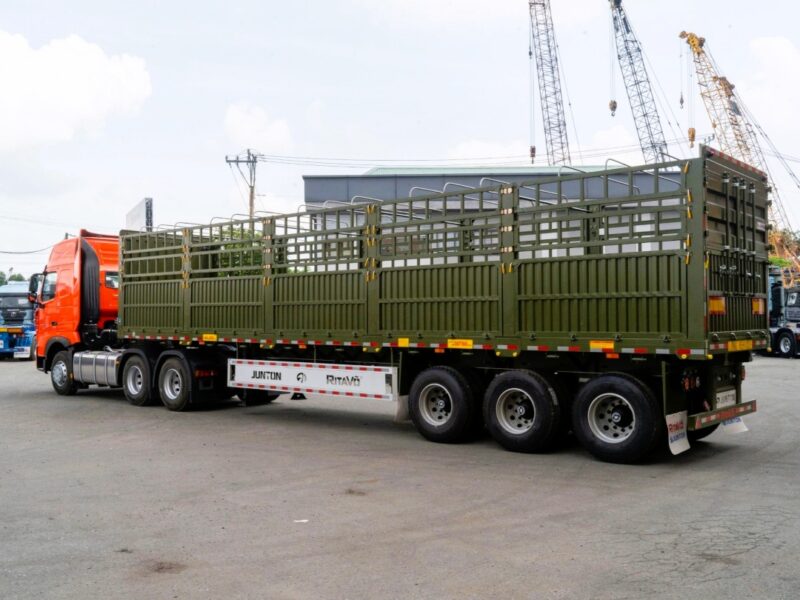 Sơ mi rơ mooc lồng Junton 40ft cao 4m Sơ mi rơ mooc lồng Junton 40ft cao 4m