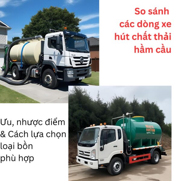 So sánh các dòng xe bồn hút chất thải hiện nay