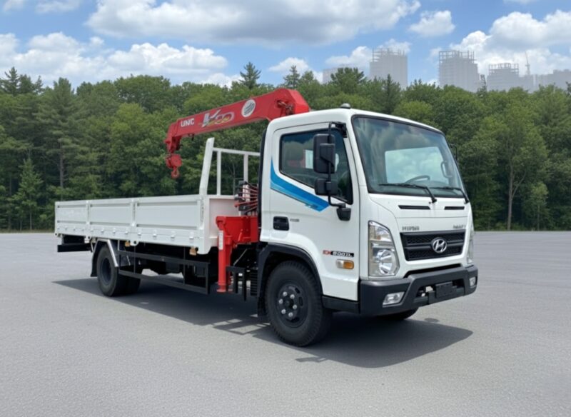 Xe tải 5 tấn Hyundai Mighty EX900XL lắp cẩu 3 tấn 4 đốt Unic 344 Xe tải 5 tấn Hyundai Mighty EX900XL lắp cẩu 3 tấn 4 đốt Unic 344