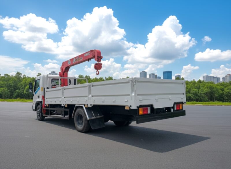 Xe tải 5 tấn Hyundai Mighty EX900XL lắp cẩu 3 tấn 4 đốt Unic 344