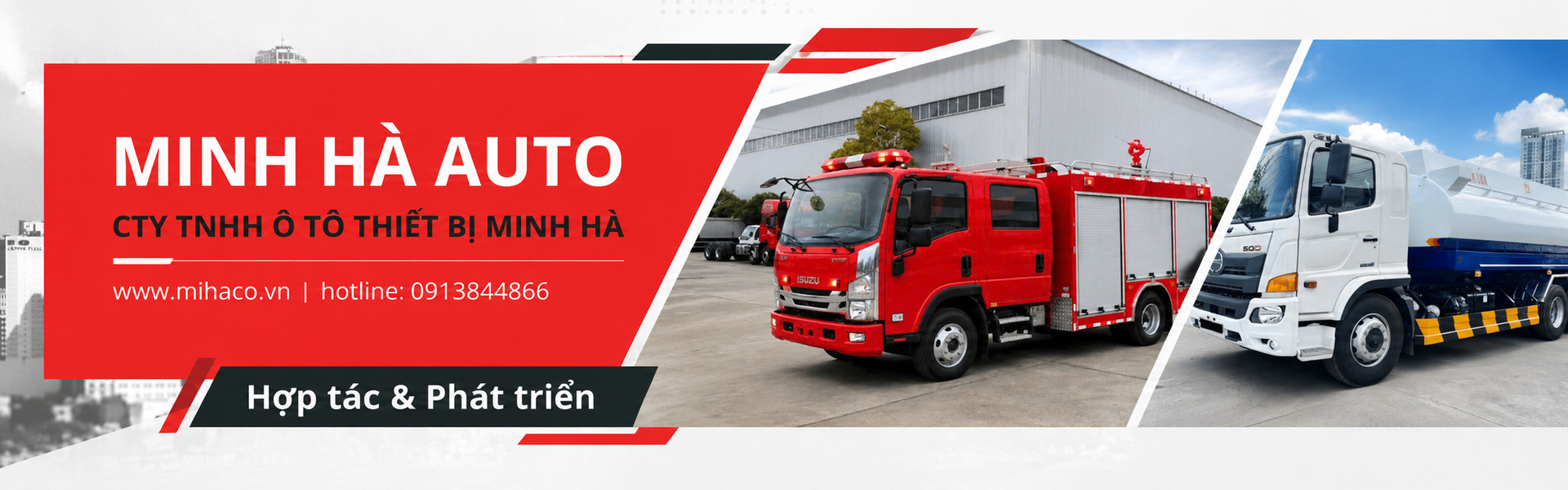 Minh Hà Auto chuyên xe cứu hỏa, xe bồn và nhiều xe chuyên dụng